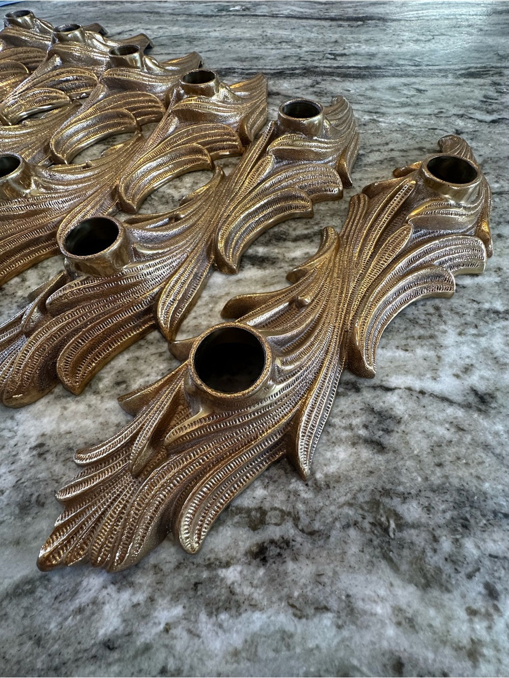 Vintage Brass Architectural Salvage Candle Holder